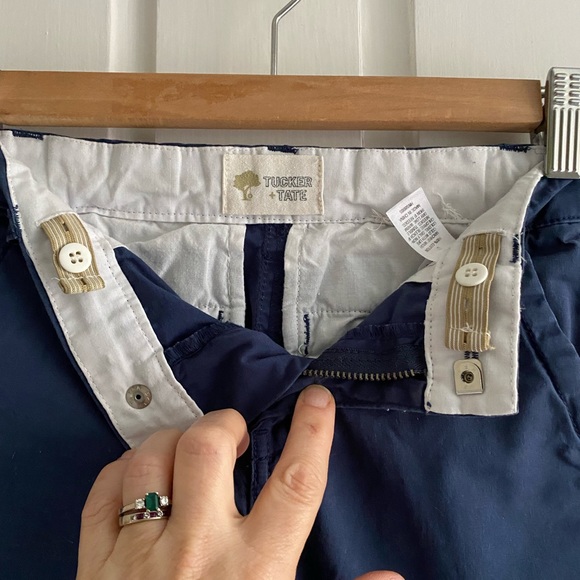 Tucker and Tate boys cotton shorts, navy blue EUC - Picture 3 of 5